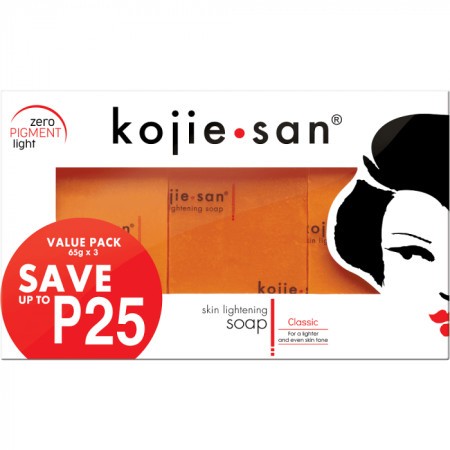 (01 PACK) Kojie San Skin Lightening Soap, 65g x 3 Bars